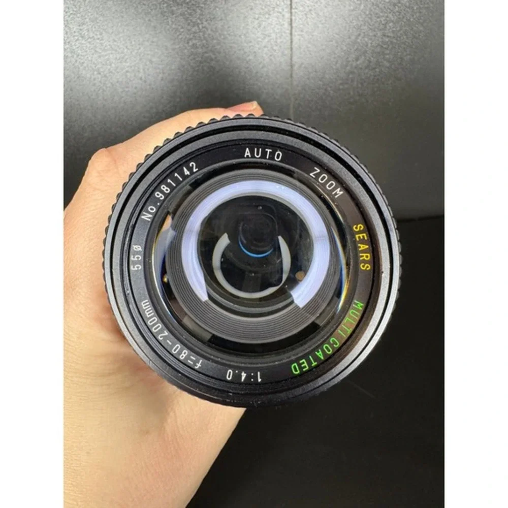 Sears Auto Zoom 80-200mm f4.0 Macro Multi Coated Camera Lens 1 Cap *Untested*